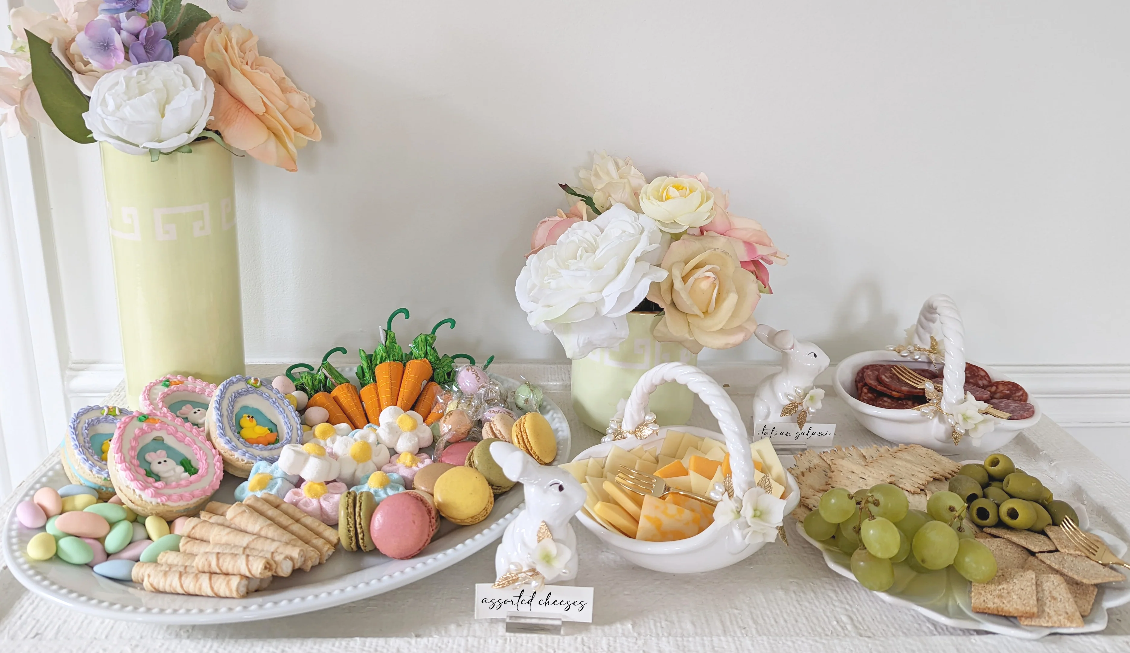 Bunny and Basket Serving Dish with Card Holder - Image 10