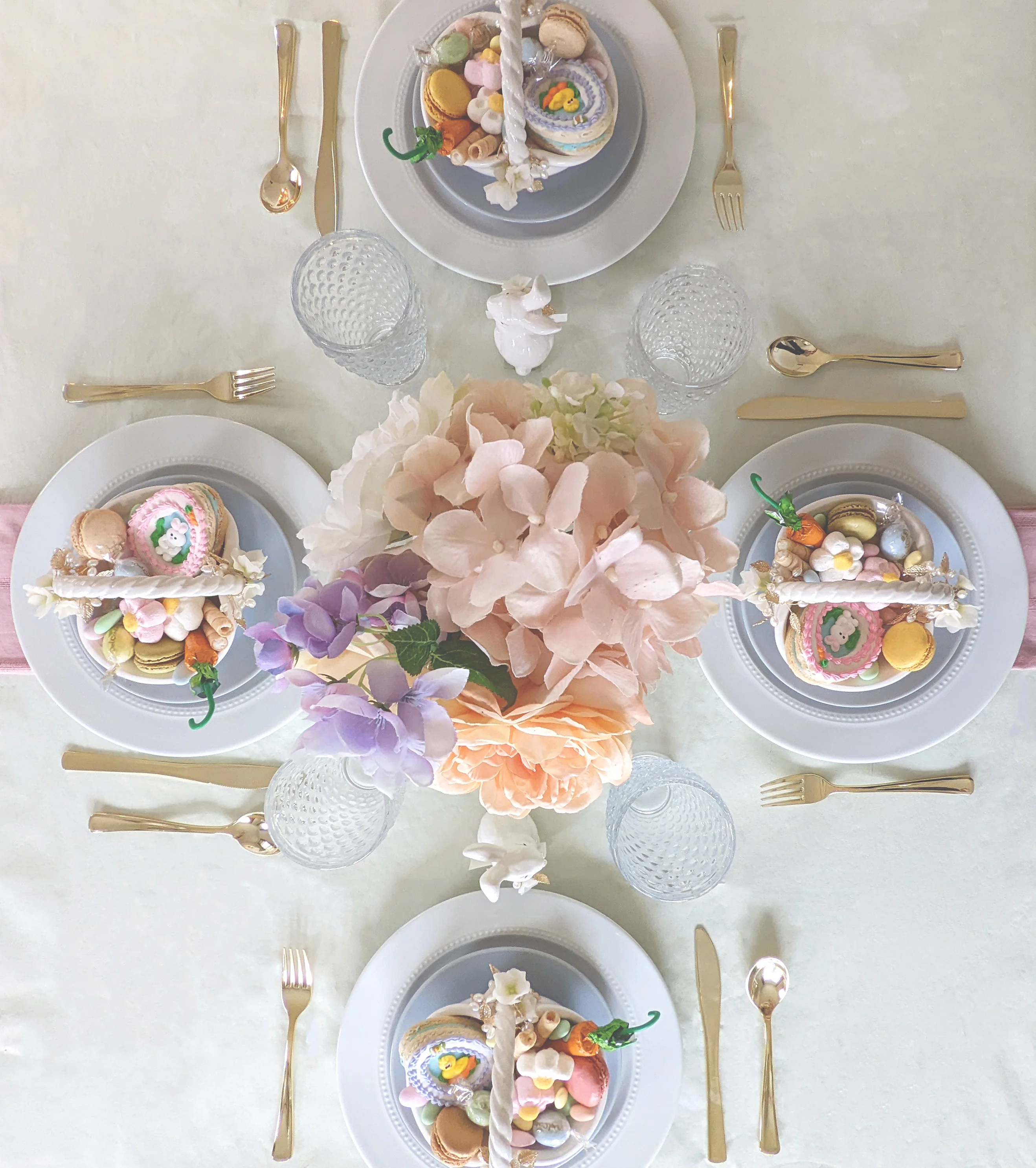 Bunny and Basket Serving Dish with Card Holder - Image 11