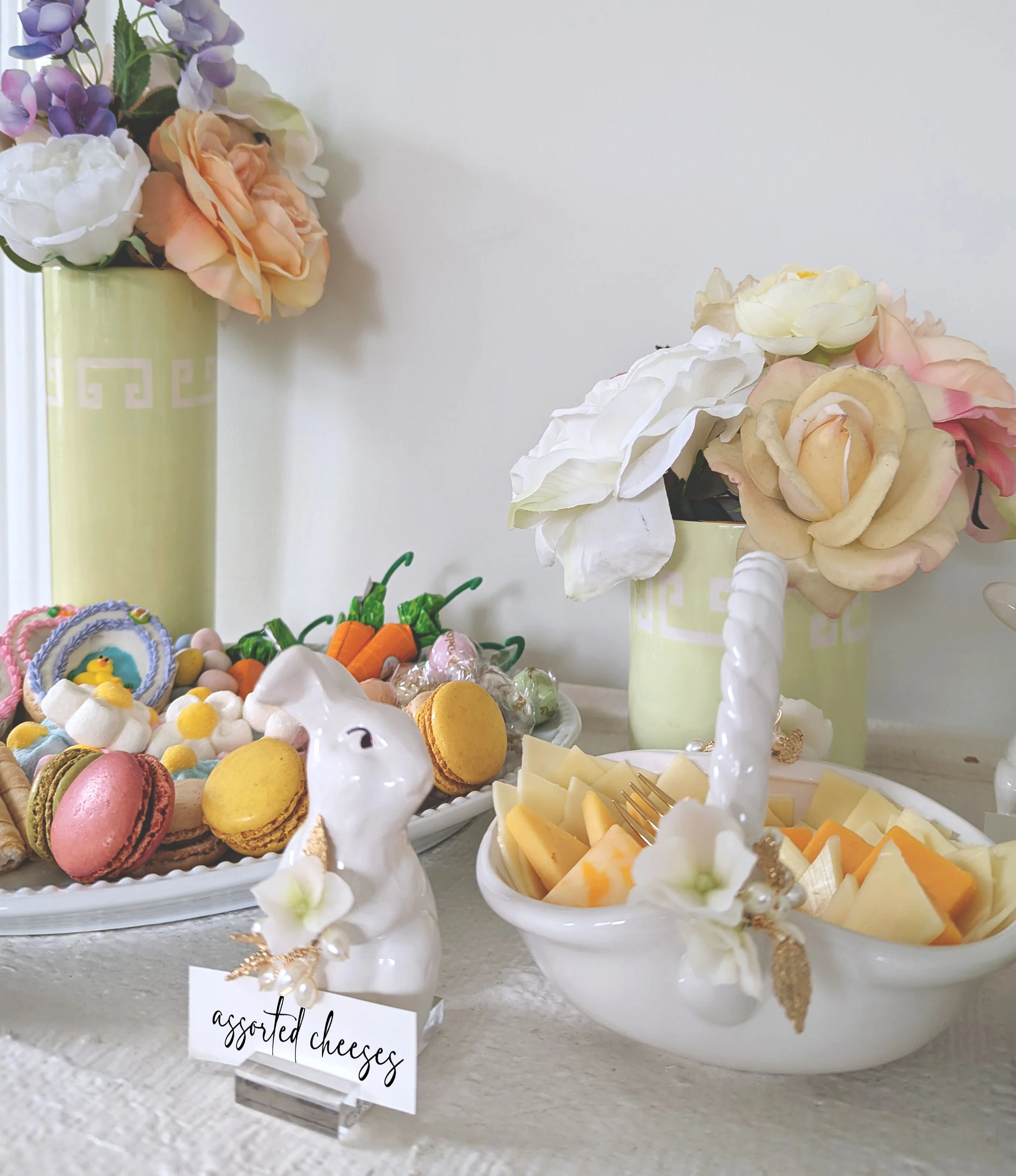 Bunny and Basket Serving Dish with Card Holder - Image 9