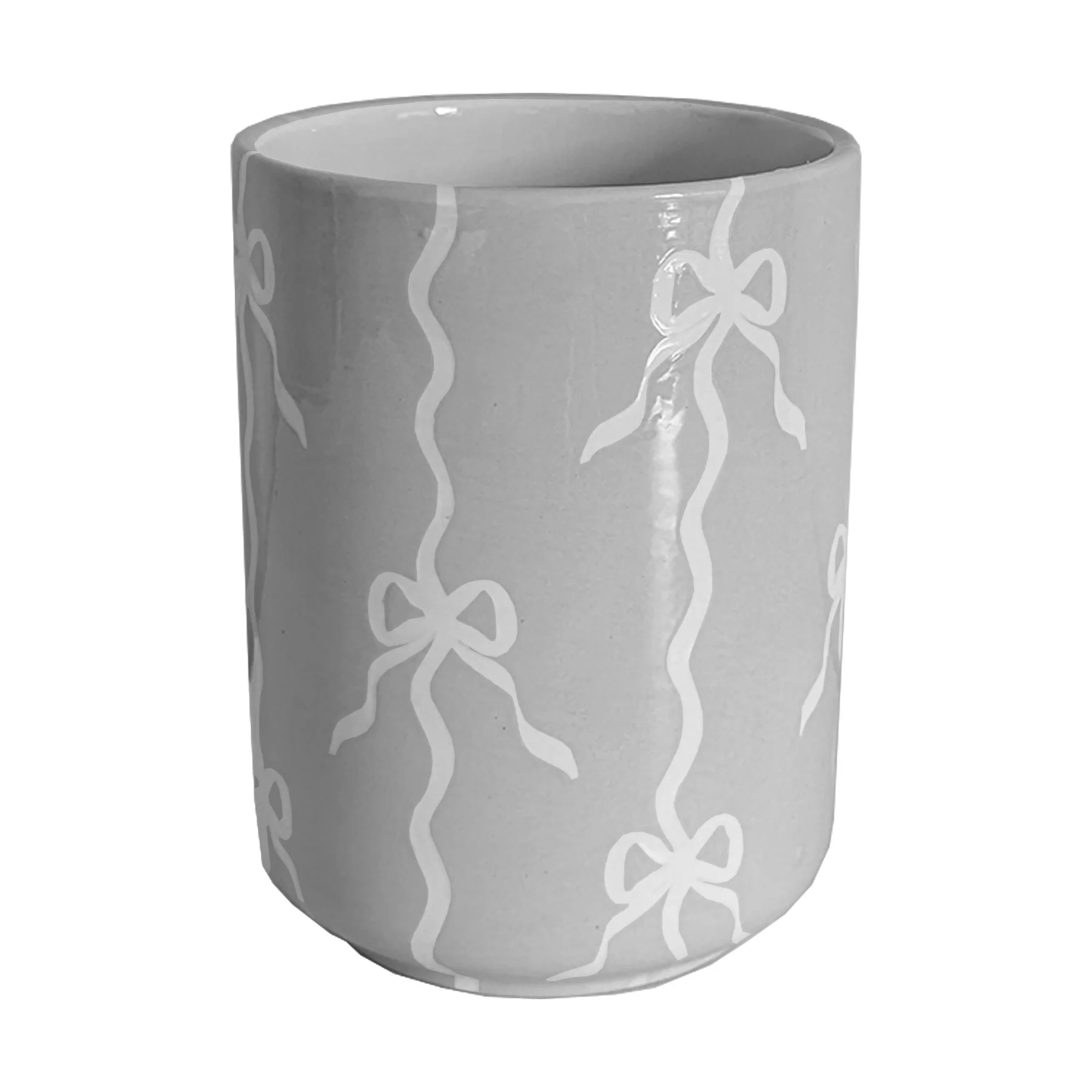 Bow Stripe Large Vase/ Utensil Holder - Image 13