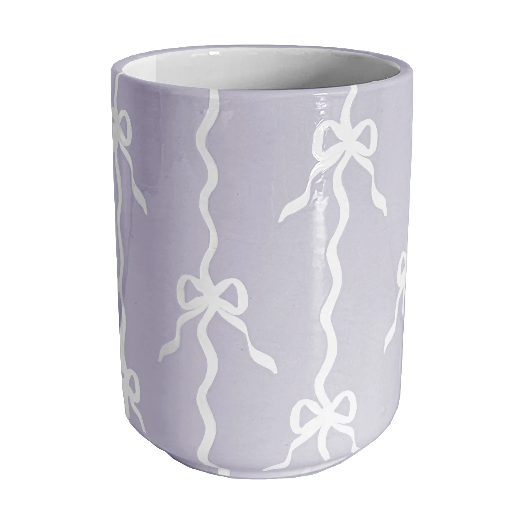 Bow Stripe Large Vase/ Utensil Holder - Image 14