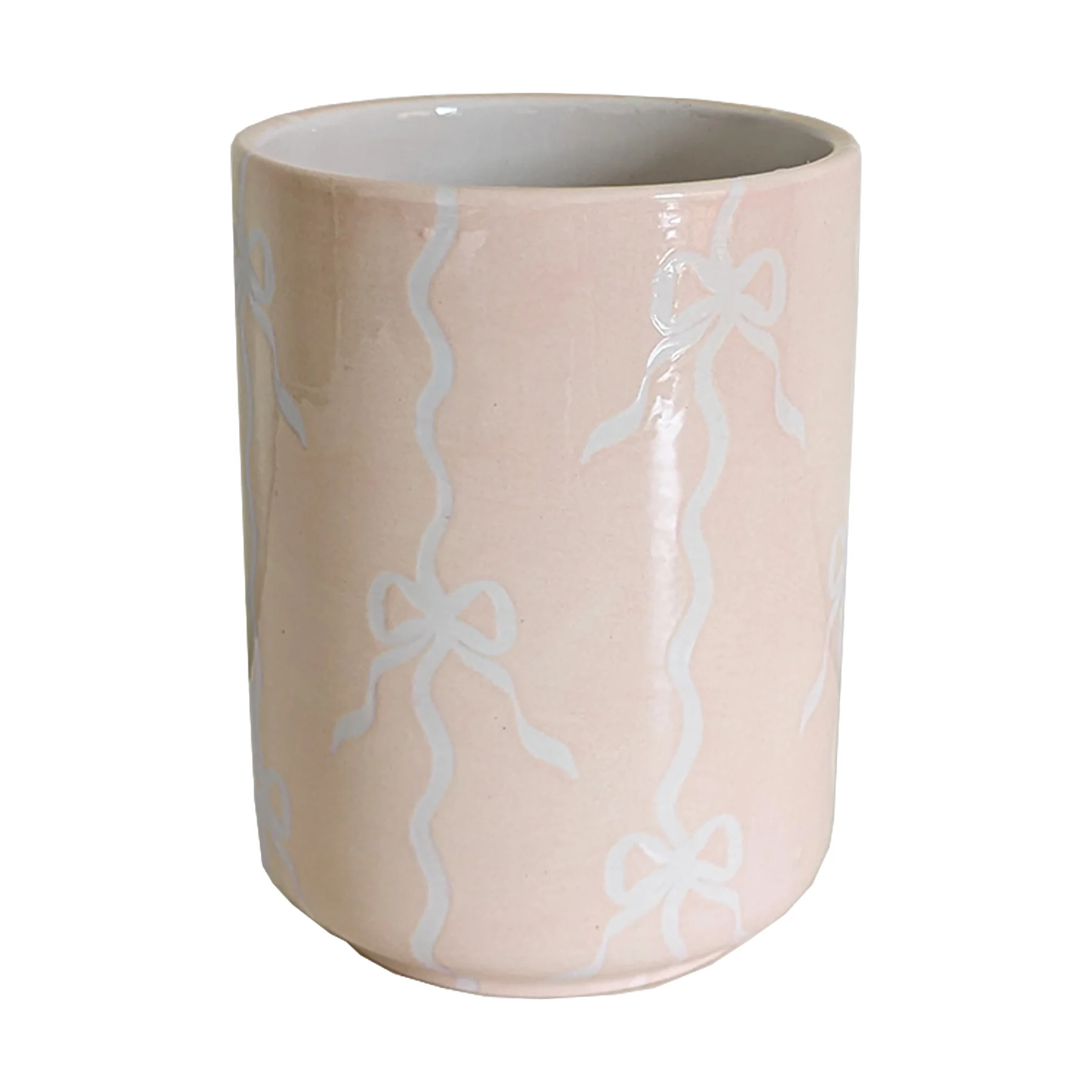 Bow Stripe Large Vase/ Utensil Holder - Image 5