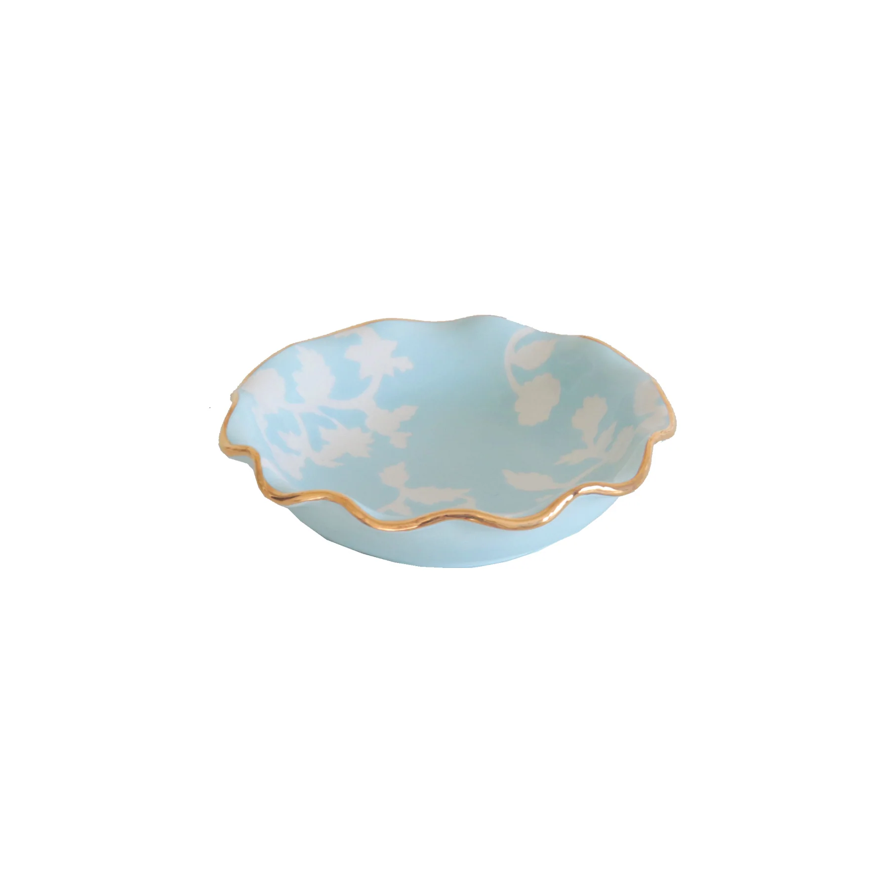 Chinoiserie Dreams Scalloped Bowls with 22K Gold Accent - Image 18