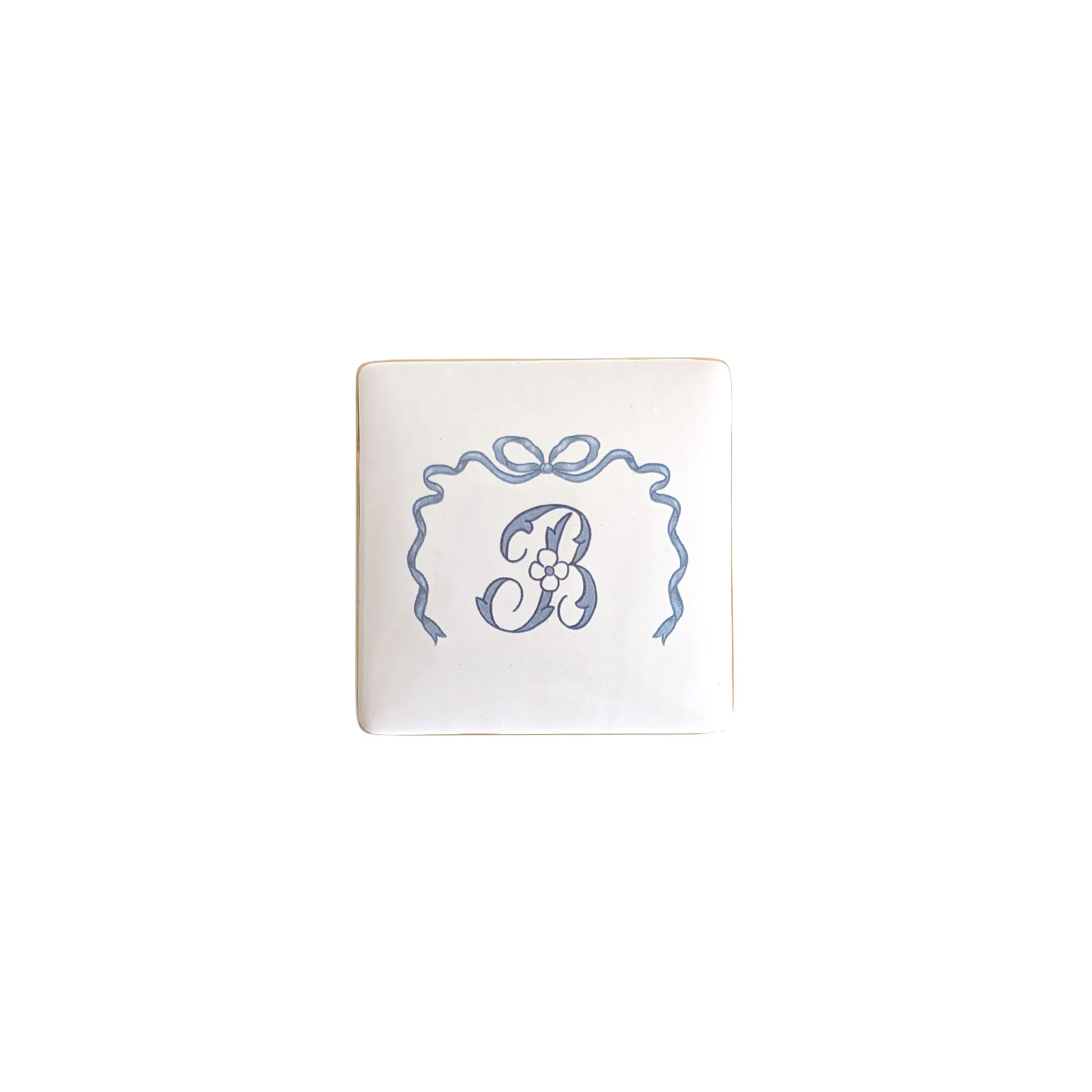 Lo Home x Chapple Chandler Keepsake Box with Bow, Monogram and 22K Gold Accent - Image 5