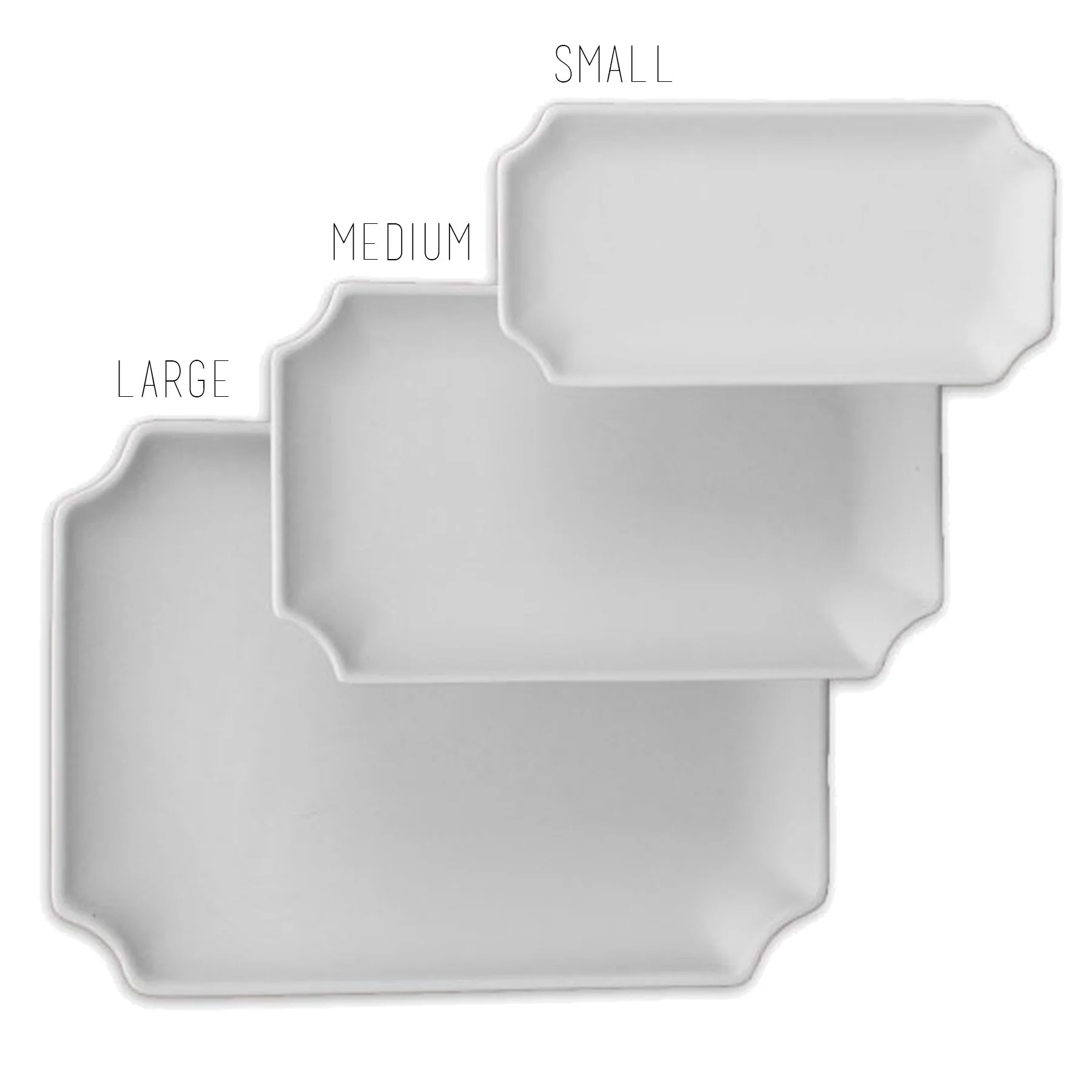 Custom Color Laurel Single Letter Monogram Trays - Image 3