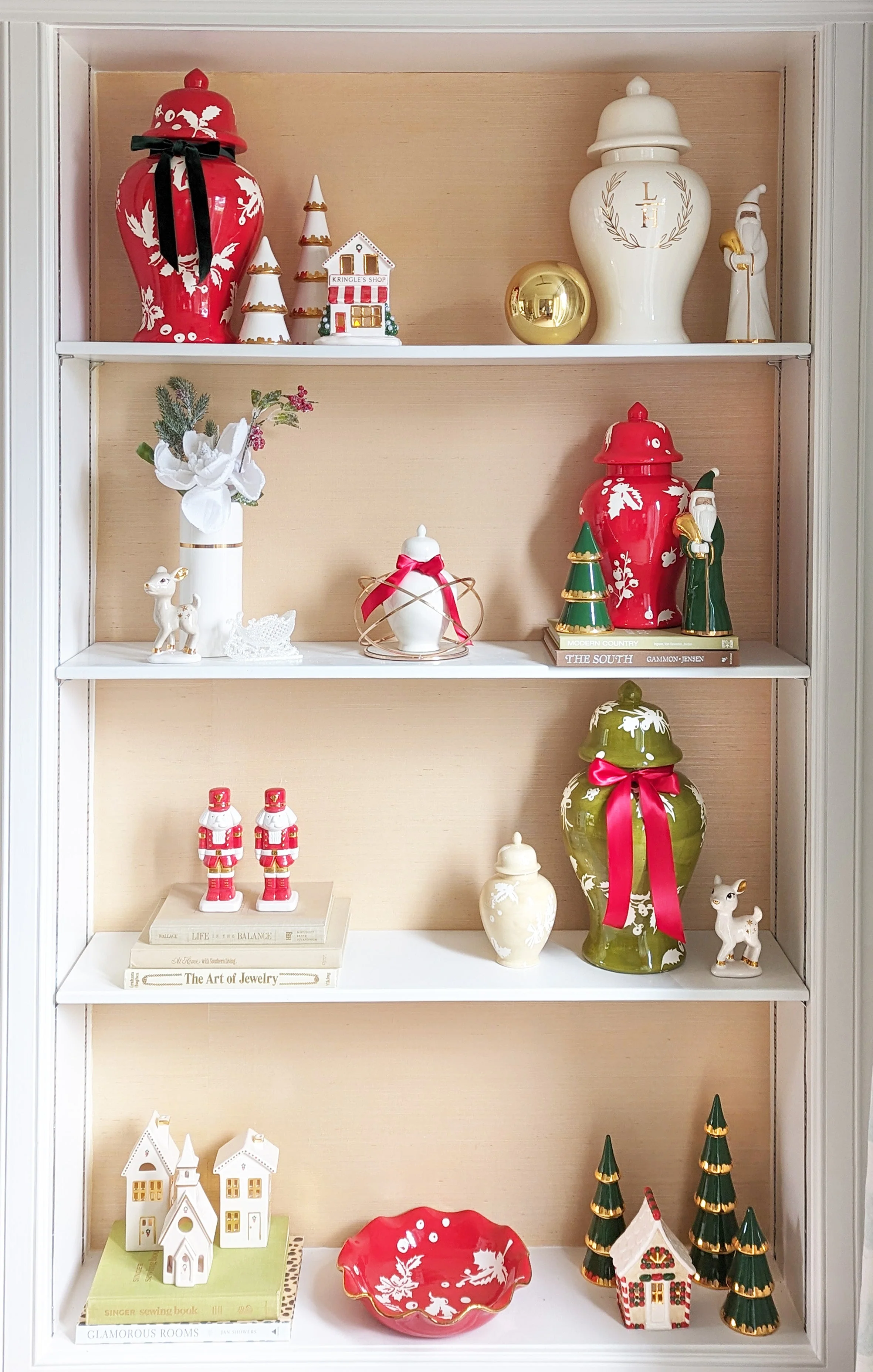 Deck the Halls Ginger Jars in Beige - Image 4