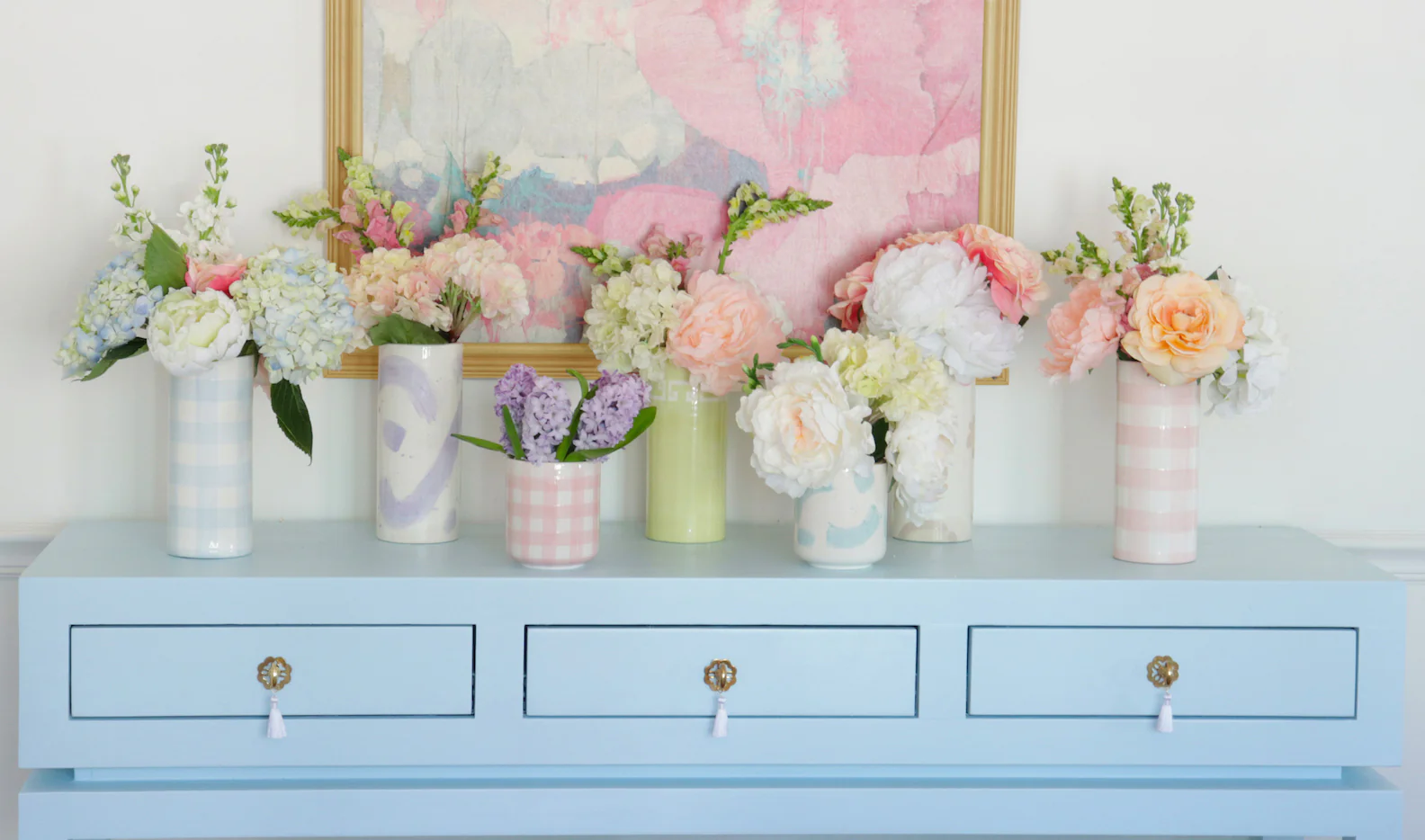 Gingham Column Vase - Image 15