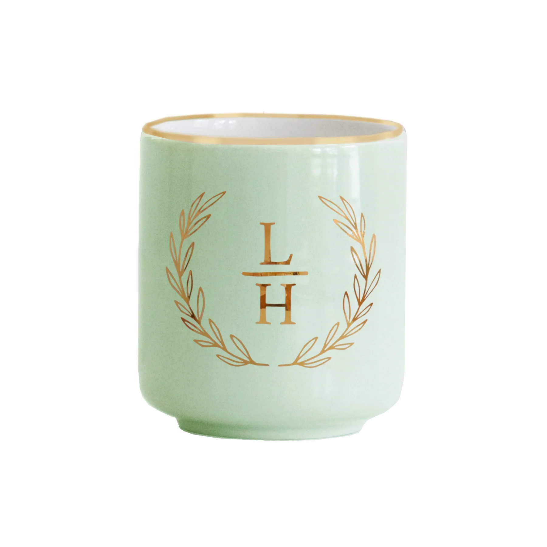 Laurel Monogram Vase - Image 3