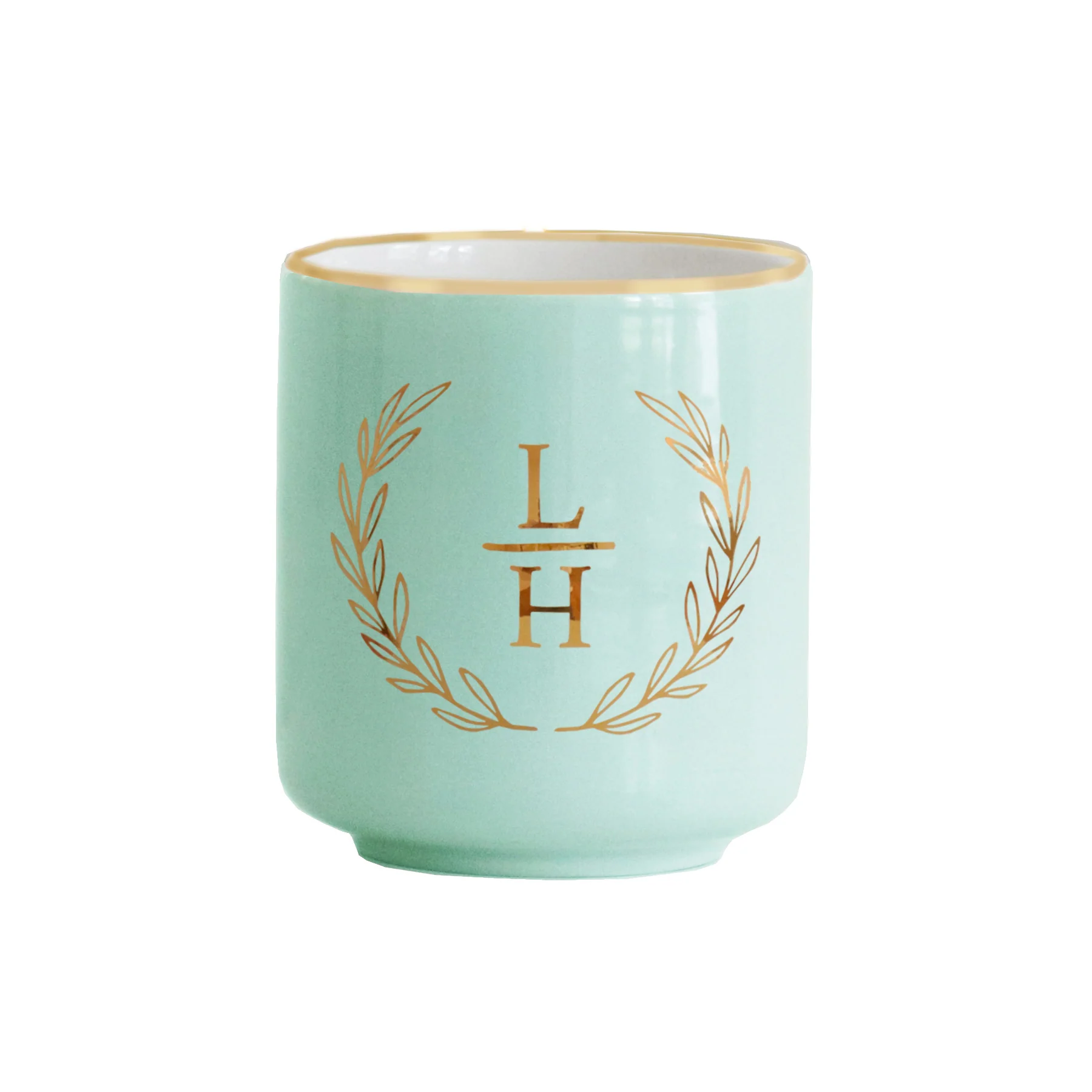 Laurel Monogram Vase - Image 4
