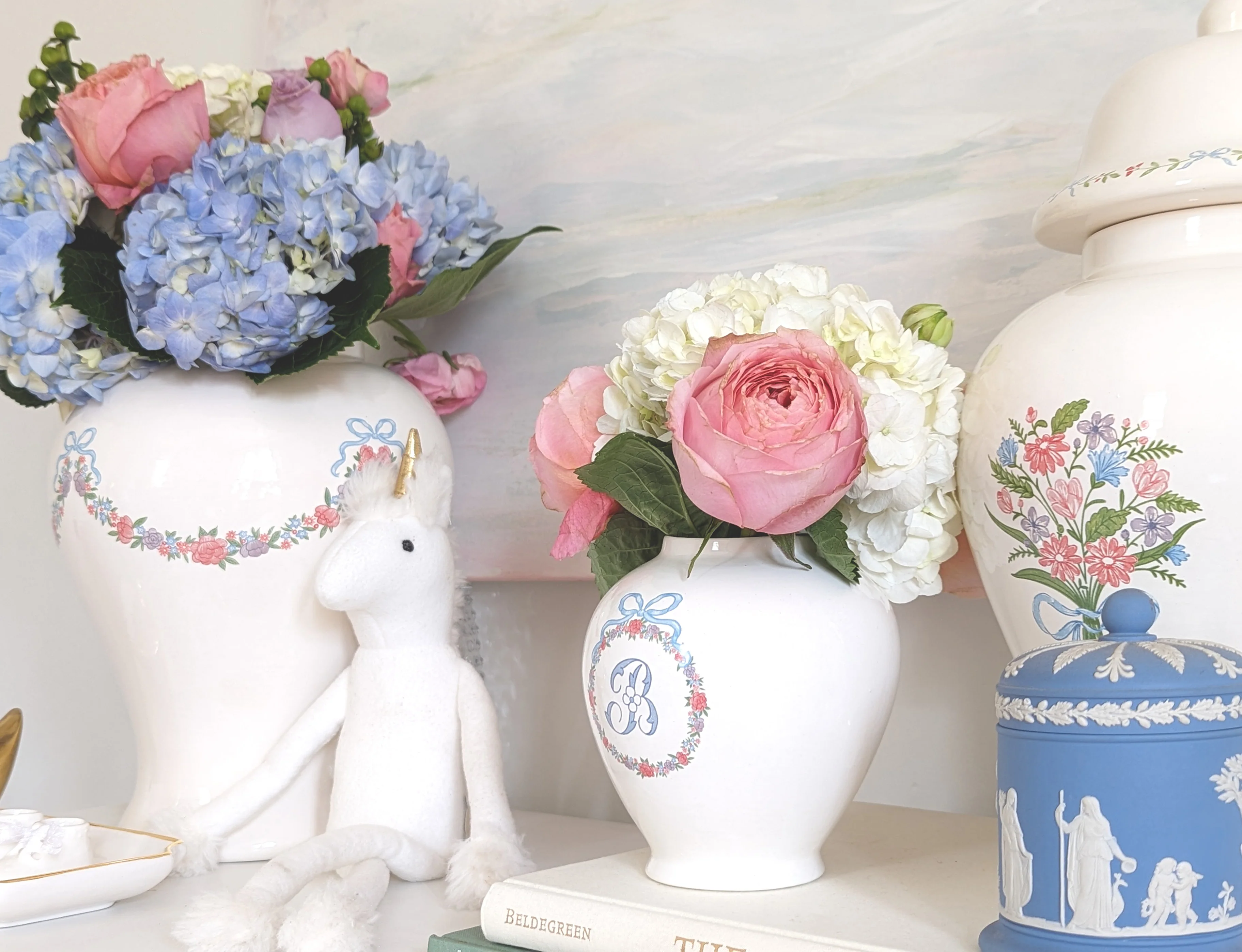 Lo Home x Chapple Chandler Ginger Jars with Floral Wreath and Monogram - Image 6