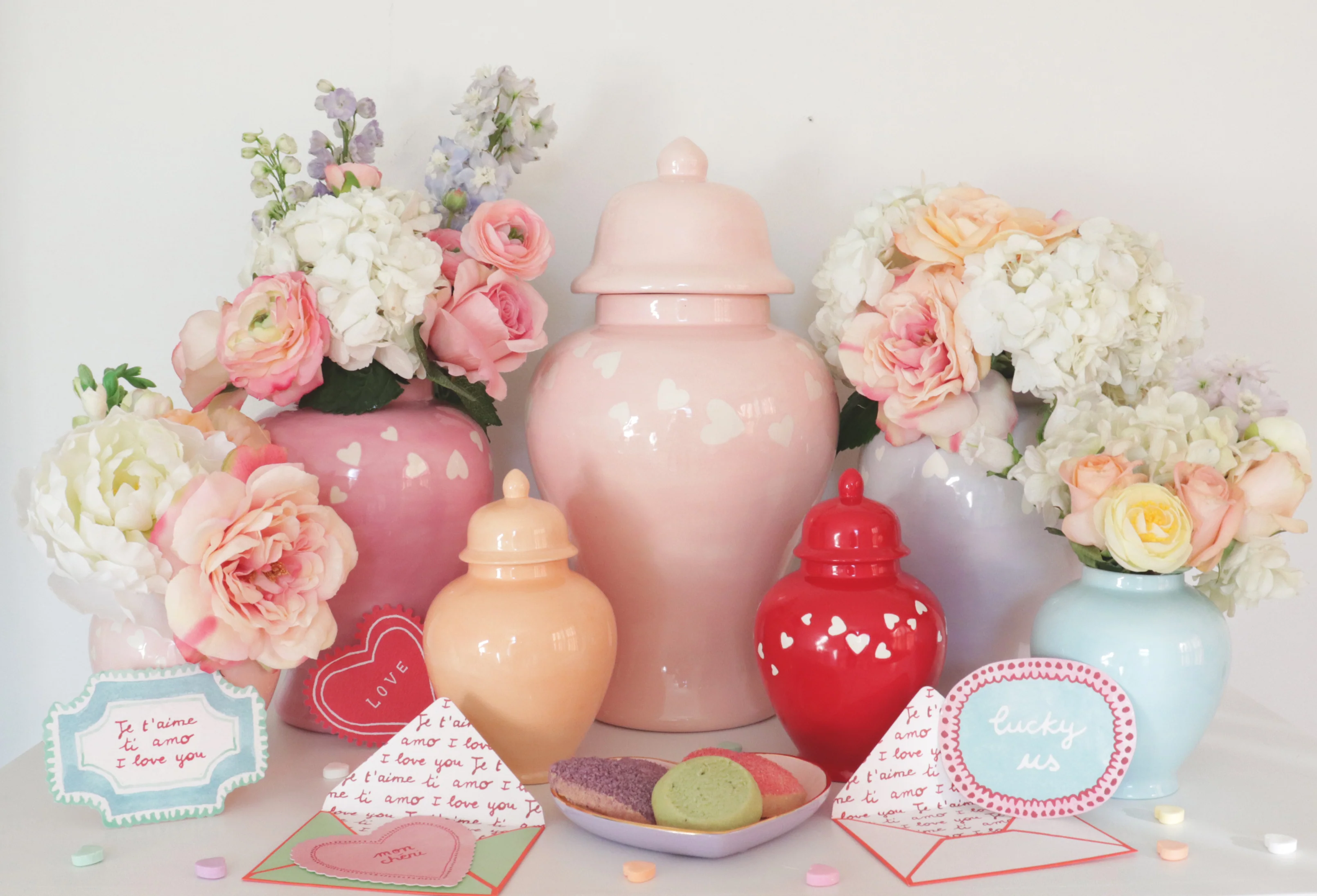"Love is in the Air" Ginger Jars in Cherry Blossom Pink - Image 7