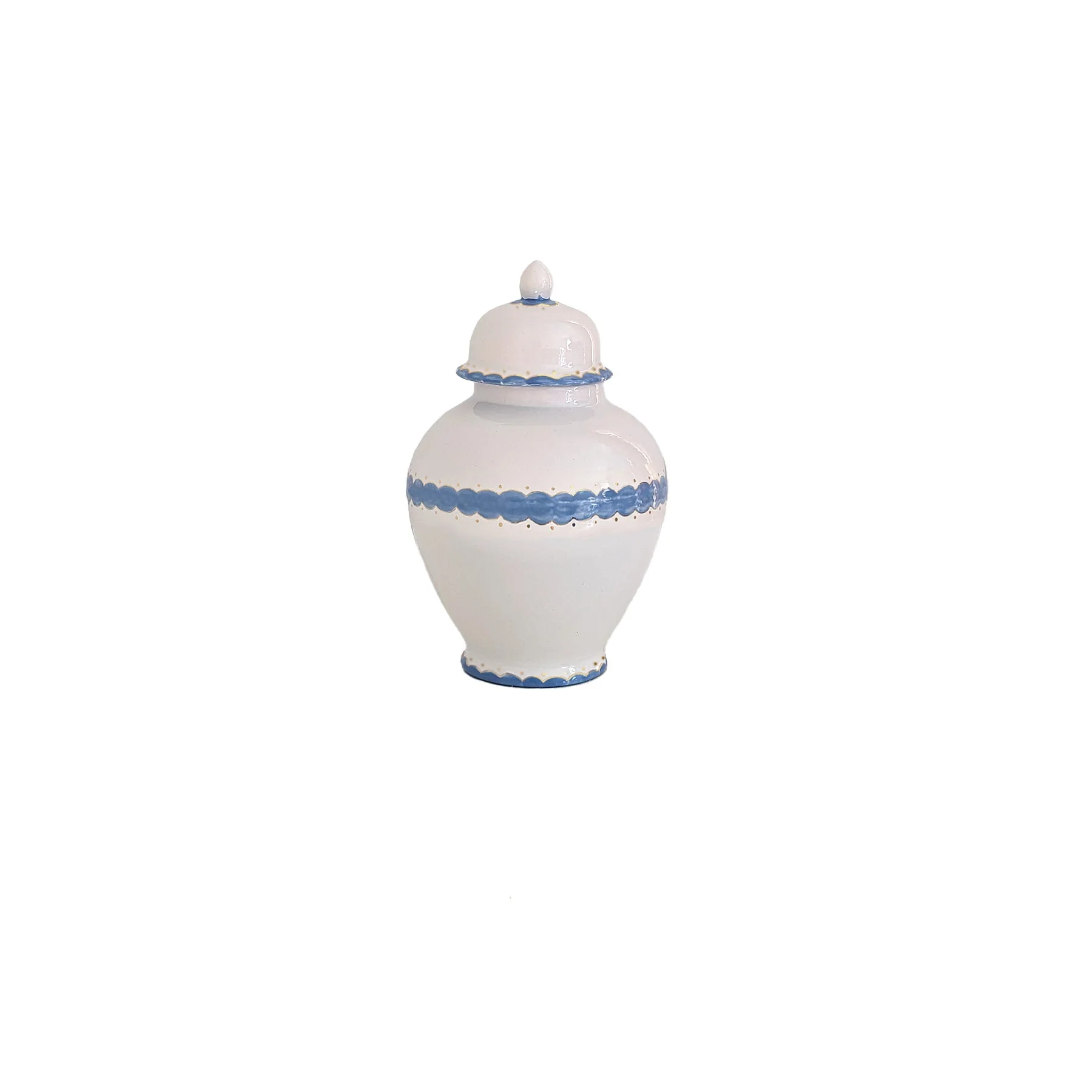 Scallop Ginger Jars in French Blue - Image 3